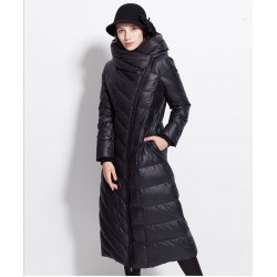 Cappotto impermeabile invernale lungo - giacca con cappuccio - plus size