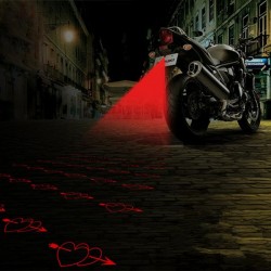 Luce di avvertimento posteriore moto - lampada nebbia laser con motivo