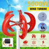 5000W AC 12V-24V - generatore di turbine eoliche - lanterna - 5 lame motore - assi verticali - kit
