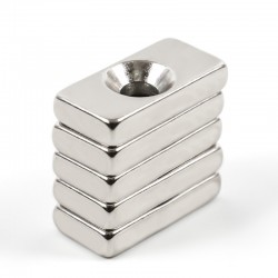 N35 Neodymium magnet block with 4mm hole 20 * 10 * 4mm 10 piecesN35