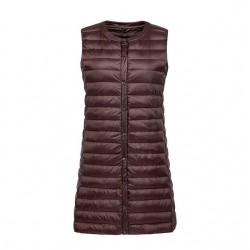 Fall - winter ultralight long down vestJackets