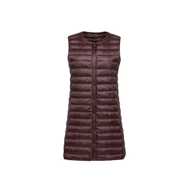Fall - winter ultralight long down vestJackets
