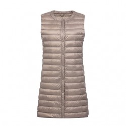 Fall - winter ultralight long down vestJackets
