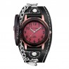 Orologio al quarzo con teschio - cinturino in pelle - unisex