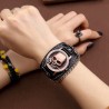 Orologio al quarzo con teschio - cinturino in pelle - unisex