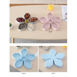 Petal-shaped snack box tray - rotating - food storageStorage
